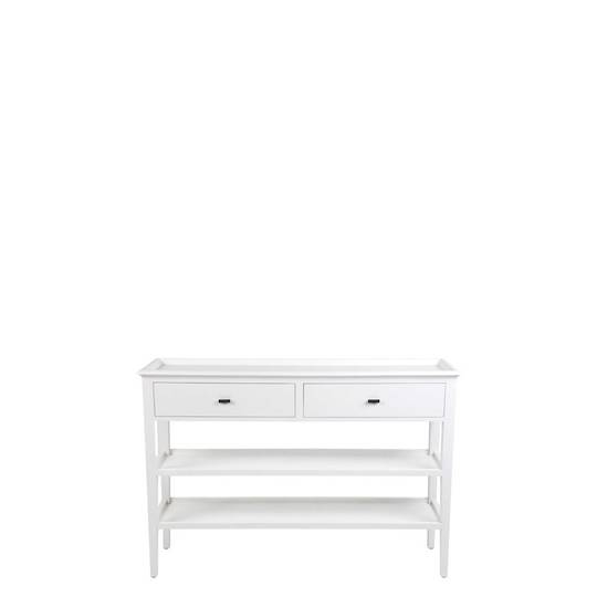 WELLESLEY 2  DRAWER CONSOLE TABLE WHITE